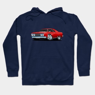 Red Hot Classic Muscle Car Coupe Cartoon Hoodie